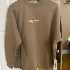 Essentials Men's Tan Crewneck Sweater
